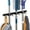 Black, variant on Damita Mop Broom Holder Wall Mount,Stainless Steel Garage Organizer for Kitchen,Garden,and Tools-Space-Saving Wall-Mounted Broom Hanger,3 Racks 4 Hooks,Black
