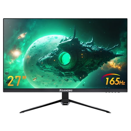 Memzuoix 27inch 165Hz Gaming Monitor, 1440p 144Hz Gaming Monitor, QHD 2K(2560x1440) PC Monitor, LCD Computer Monitor for Laptop with 2 Speaker&Backlight, 1ms FreeSync, Metal Base, DP&HDMI