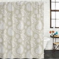 thumbnail image 2 of Yellow Paisley Shower Curtain, Waterproof Shower Curtains for Bathroom, Ethnic Vintage Floral Botanical Abstract Washable Fabric Bathtub Curtain Set Bath Decor with 12 Hooks Extra Long 72"x96", 2 of 8