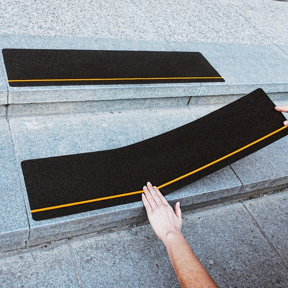 COSIMIXO 6" x 30" 10Pack Anti Slip Stair Tread with Reflective Strips,Best Grip Non Skid Tape,Anti-Skid Tape, High Tract