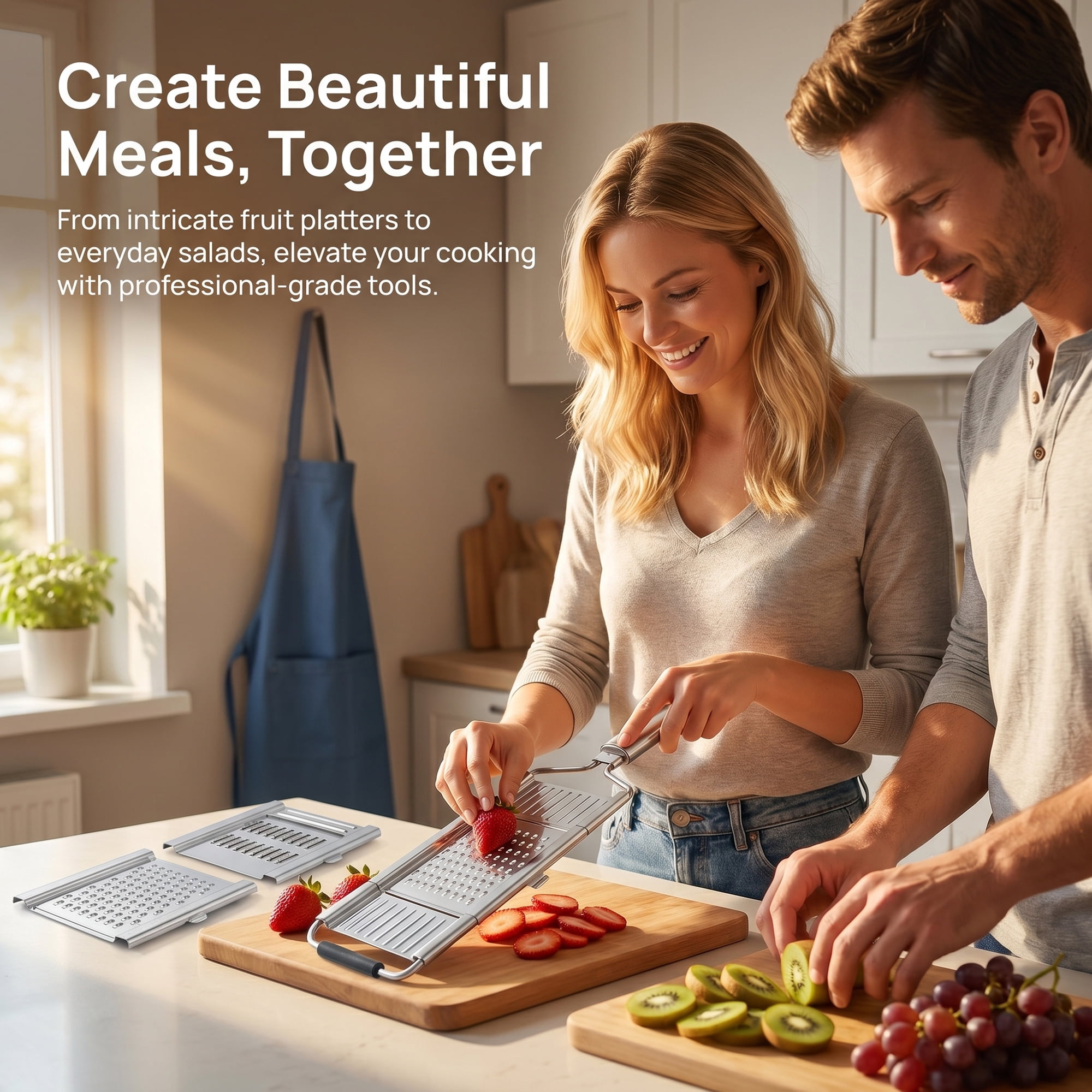 Unique Bargains 3-in-1 Kitchen Cutter for Slicing, Dicing & Shredding 3 in 1 3.3"x14"