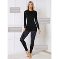 thumbnail image 3 of ANFERRY Womens Thermal Underwear Set Anti-Static Moisture Wicking Long Johns Seamless Crew Neck Ski Base Layer Cold Weather Outfit Sets, 3 of 8