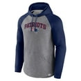 thumbnail image 2 of Men's Fanatics Heathered Gray/Navy New England Patriots By Design Raglan Pullover Hoodie, 2 of 3