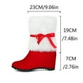 thumbnail image 5 of Women's Boot Furry Fluffy Short Snow Boot Mid-Calf Boots Warm Comfortable Outdoor Flat Shoes,Color:RD2,Size:7.5, 5 of 8