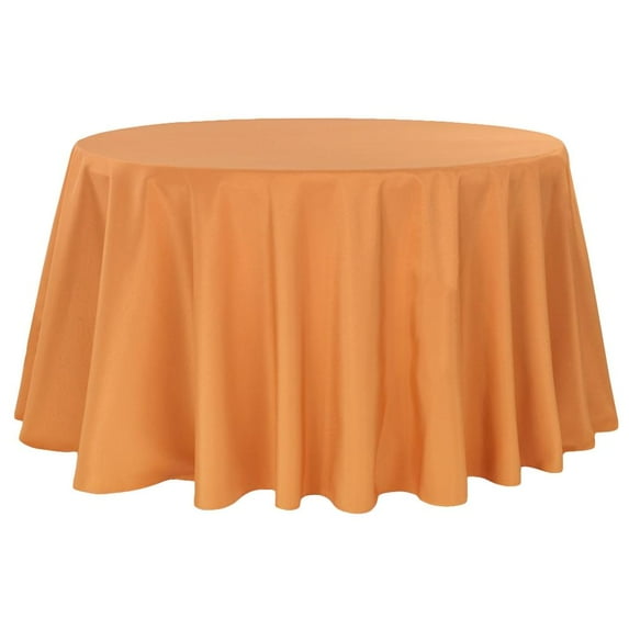 1 Pc, Polyester 120" Round Tablecloth - Burnt Orange For Weddings, Trade Shows, Showrooms, Events