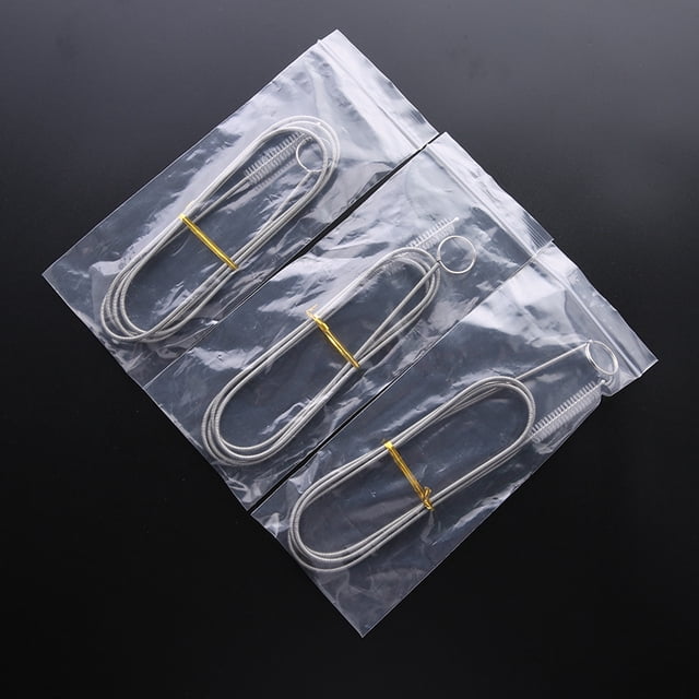 Cepillo de resorte de acero inoxidable para dragar el refrigerador, cepillo de limpieza de orificios de drenaje, herramienta de dragado de tuberías, cepillo para bandeja de té