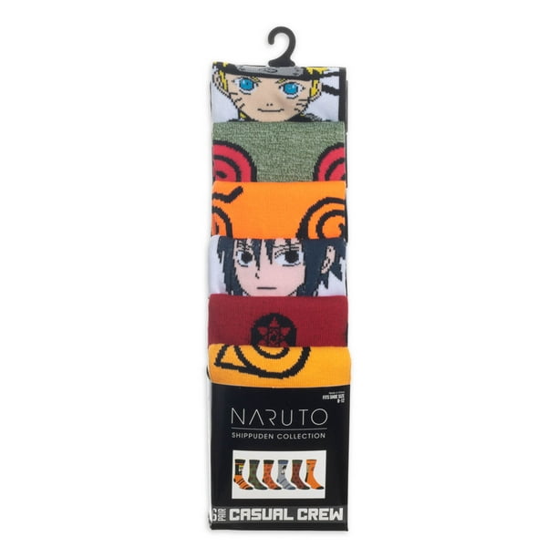 Naruto - Men's Naruto 6pk Socks - Walmart.com - Walmart.com