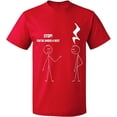 thumbnail image 2 of OXI T-Shirt - Stop You're Under a Rest, Basic Casual T-Shirt for Men's and Women Fleece T-Shirt Short Sleeve - Red Large, 2 of 3