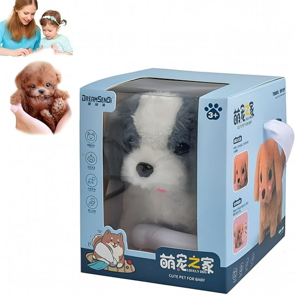 BESTSKY Robot Puppy,My Realistic Robot Puppy,That Walk and Bark Electric Simulation Plush Pets Toy Dogs,Lifelike Interactive Pet Dog Toy Gifts Surprise Your Family Children