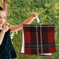 thumbnail image 5 of Red Black Tartan Plaids Fabric Texture Hand Towel Absorbent Bath Towels for Bathroom Sports Gym 28" x 14" Set of 2, 5 of 8