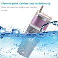thumbnail image 4 of Taza de aislamiento de paja de 30 oz, termo de vacío para taza de agua de coche con pintura de diamante (azul púrpura) Likrtyny Para Estrenar, 4 of 9