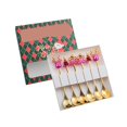 thumbnail image 1 of Juego de 6 cucharas con forma de alce navideño, personajes de pan de jengibre, cubiertos, decoración de té, café, cubiertos de Navidad para regalo,, 1 of 8