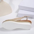thumbnail image 5 of DIVVce Wedge Sandals For Women Slingback Peep Toe Espadrille Comfortable Adjustable Buckle Summer Casual Footwear, 5 of 8