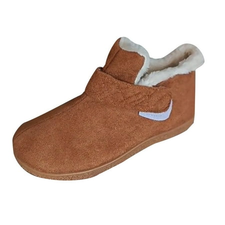 KELINFONG Women s Winter Boots Trendy Furry Lined Slip on Ankle Booties Outdoor Warm Shoes Flats