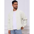thumbnail image 4 of DARING DIVA Casual Stylish Lightweight Full Zip Up Bomber Jacket M Beige, 4 of 7