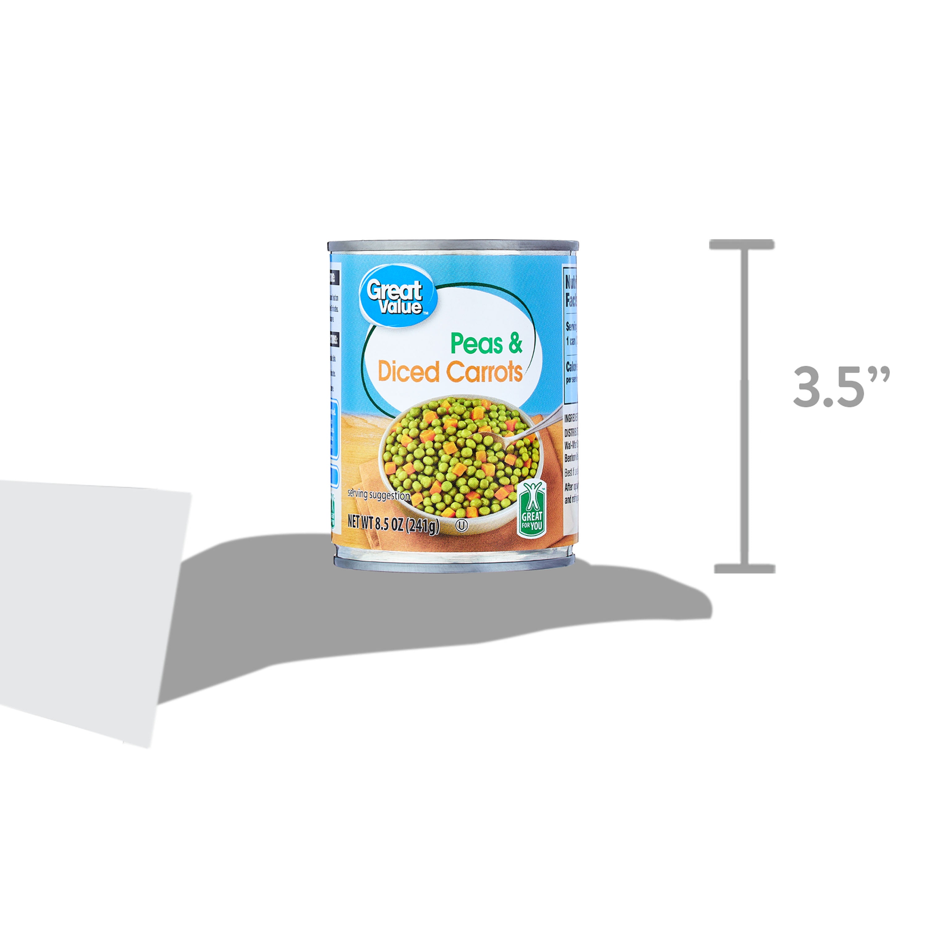 Great Value Peas & Diced Carrots, 8.5 oz Can