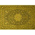 thumbnail image 1 of Ahgly Company Machine Washable Indoor Rectangle Persian Yellow Traditional Area Rugs, 7' x 10', 1 of 4
