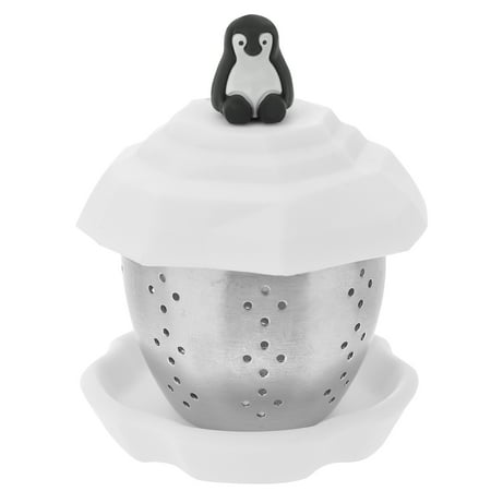 

Stainless Steel Tea Infuser Filter Penguin Tea Strainer Tea Filter Tea Leakage Tea Art Tool for Home (White)