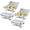 Silver, variant on Chafing Dish Buffet Set, 8 Qt Stainless Steel Chafer Buffet Servers and Warmers Sets with Lid Folding Frame, Rectangular Chafing Dishes for Parties, Weddings, Catering Events