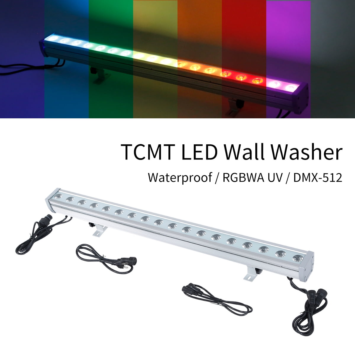 Stage Wall Wash Lighting 18x15W RGBWA UV 6in1 LED 270W Linear Bar Light DMX512 