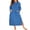 Blue Dog Footprints, variant on Ekouaer Ladies Modal Long Sleeve Sleepwear Casual Floor Length Night Dress