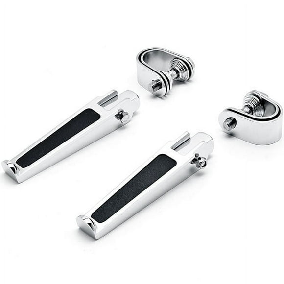 Krator Chrome AntiVibrate Engine Guard Foot Pegs + Clamps Compatible with Harley Davidson V-Rod Night Street V Rod
