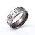 thumbnail image 4 of acero inoxidable odin nórdico amuleto vikingo runa estilo de moda hombres y mujeres moda palabras retro anillos joyería, 4 of 4