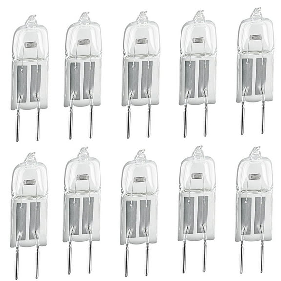 Hloma 10Pcs G4 12V 20W Halogen Pin Base Light Bulbs for Chandeliers Pendant Lamps