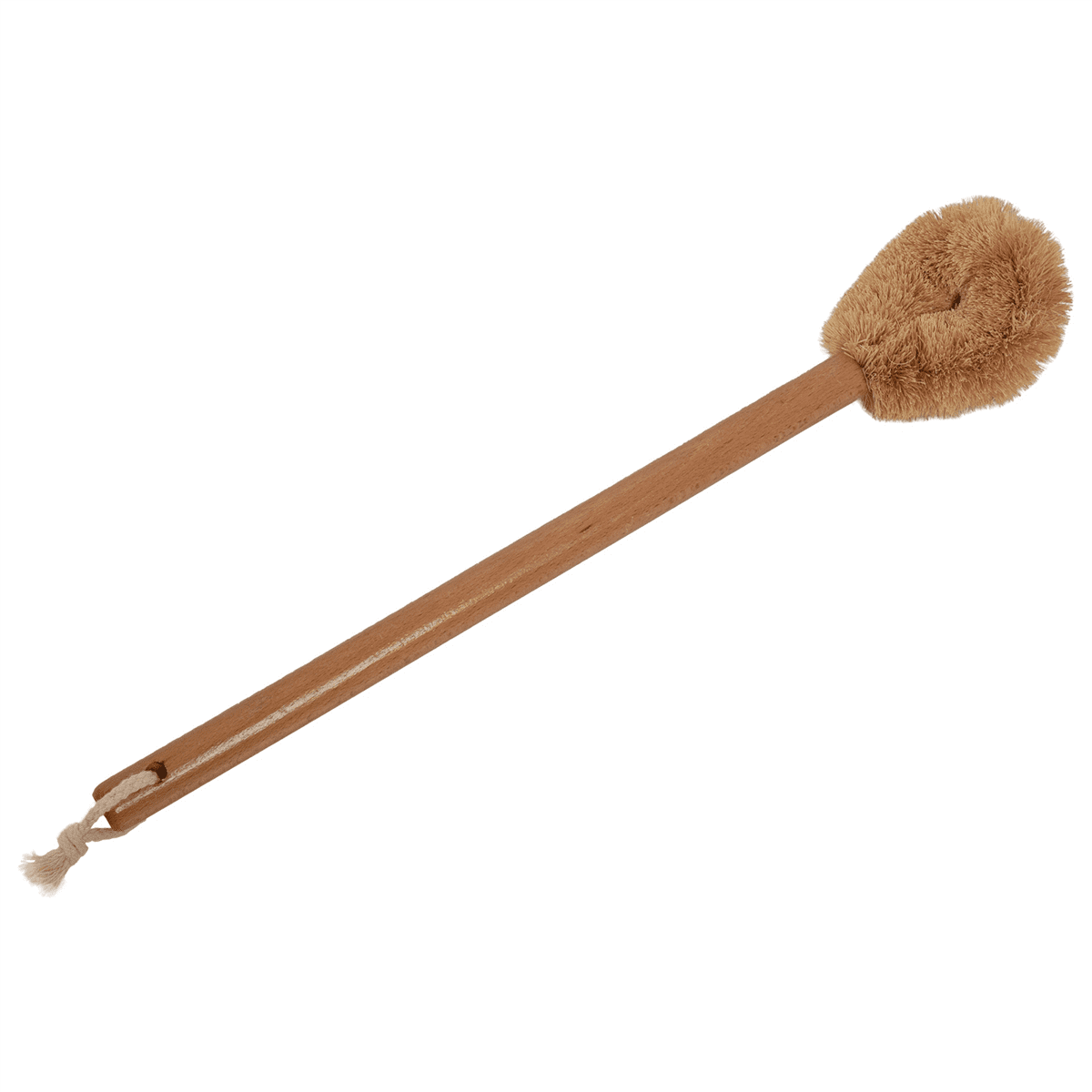 4X Updated Modern Version Toilet Bowl Brush, Natural Coconut Fiber Brush Head and Beechwood Handle with Hanging Hook