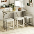 thumbnail image 4 of Gymax 4-Piece Bar Table Set w/ Power Outlet Counter Height Bistro Table and Stools, 4 of 9