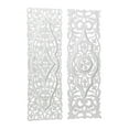 thumbnail image 6 of DecMode White Wood Handmade Intricately Carved Arabesque Floral Wall Decor (2 Count), 6 of 9