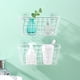thumbnail image 4 of Fasiaou Hanging Kitchen Baskets For Storage Adhesive Sturdy Small Wire Storage Baskets with Kitchen Food Pantry Bathroom Shelf Storage No Drilling Wall Mounted,1 PACK,Black, 4 of 7