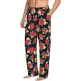 thumbnail image 6 of Hirioo Red Rose Flower for Women's PJ Pajama Pants Sleep Pants Women's Home Trousers with Pockets,S-3XL-Large, 6 of 6