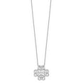 thumbnail image 2 of 925 Sterling Silver Cable Fancy Necklace Chain Sentimental Expressions CZ Antiqued You Are My Refuge 18in. 18 inch, 2 of 6