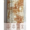 thumbnail image 6 of Brown Ombre Sheer Curtains 45 Inch Length 2 Panels Set, Gradient Abstract Art Vintage Voile Window Treatment Rod Pocket Small Kitchen Curtains Drapes for Bedroom 52"x45"x2, 6 of 7