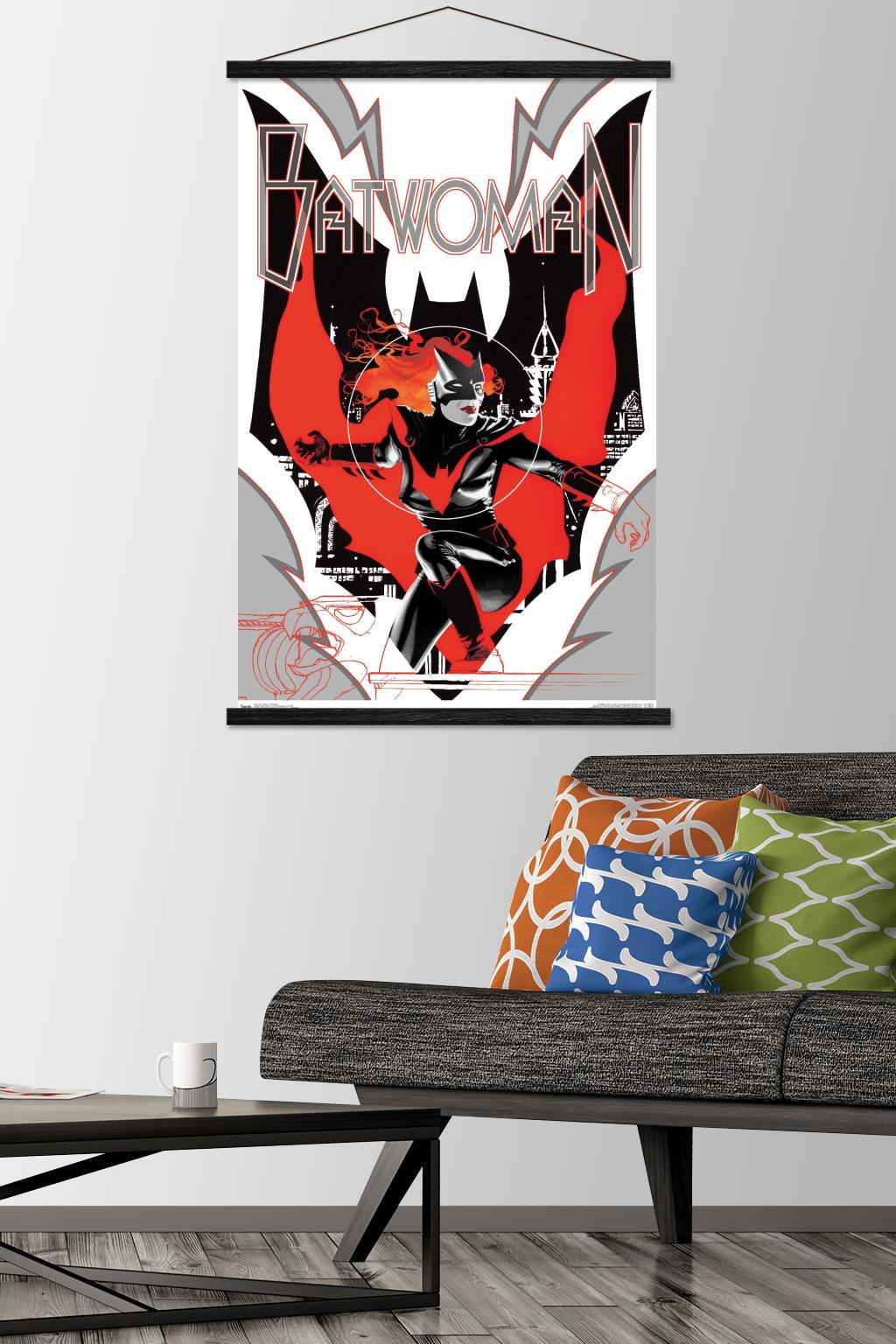 DC Comics - Batwoman Wall Poster with Wooden Magnetic Frame, 22.375" x 34"