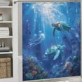thumbnail image 3 of Nautical Sea Turtles Shower Curtain for Bathroom Fabric Waterproof Shower Curtain with 12 Plastic Hooks for Home Hotel Bath Decor 72 X 72 Inches, 3 of 6