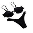thumbnail image 4 of Women Push-up Padded Bra Bandage Bikini Set Swimsuit Triangle Swimwear Bathing, 4 of 5