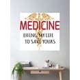 thumbnail image 2 of Medicine Effing My Life To Save Yours Poster Wall Art, Modern Wall Decor, 8x12 UNFRAMED, 2 of 3