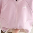 thumbnail image 6 of Zanarzt Kids Sweatshirts Toddler Girls Boys Fleece Jacket Kids Sherpa Lined Jackets Fall Spring Warm Coats Clothes for Baby Pink,4-5 Years, 6 of 7
