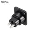 thumbnail image 3 of Unique Bargains 3-Pin XLR Female Jack Panel Mount For Microphone Connector Adapter Converter Audio Speaker Twist Lock 10Pcs, YL3063, 3 of 3