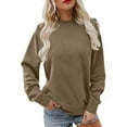 thumbnail image 2 of Fewfanhot Women's Clothing Casual Long Sleeve Sweatshirt Crew Neck Cute Pullover Relaxed Fit Tops, 2 of 6