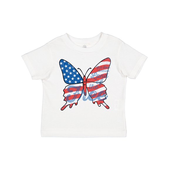 Inktastic Patriotic Butterfly Girls Toddler T-Shirt