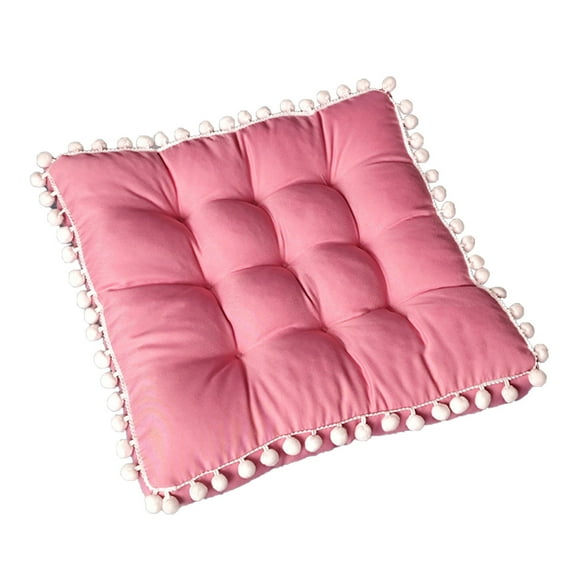 Pompotops Pink Chair Pads, Thickened Three-dimensional Ins Ball Cushion, Nordic Seat Cushion, Window And Bottom Cushion