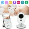 FLOUREON Digital Wireless 2.4 GHz Baby Monitor Infant IR LCD Video Nanny Security Camera Temperature Display 2 Way Talk Night Vision Lullabies Radio