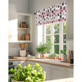 thumbnail image 3 of Dog Paw Valances for Windows Pink Wood Grain Farmhouse Vintage Board Valance Rod Pocket Light Filtering Short Window Treatments Curtains for Kitchen Bathroom Living Room Bedroom, 60 x 18 Inch, 3 of 7