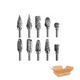thumbnail image 1 of Kit Fresas Brocas Para Madera Bloosom Metal Dremel Mototool 10 Uds Plata, 1 of 4