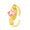 Pink, variant on Double Hands Than Hearts Zirconia Finger Ring Gold Fashion Copper Ring Resizable-Blue-Resizable