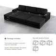 thumbnail image 2 of Vorthio Modular Sectional Sofa,Corduroy Boneless Couches for Living Room,Cozy Foldable Cloud Couch,No Assembly Required, Black, 2 of 6