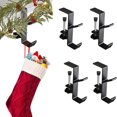 thumbnail image 1 of AZHAIBUQI Paquete de 4 medias navideñas para chimenea y colgador de guirnaldas, soporte para guirnaldas para colgar medias navideñas, ajustable de aproximadamente 0,19 a 2,09 pulgadas de grosor, guirn, 1 of 1